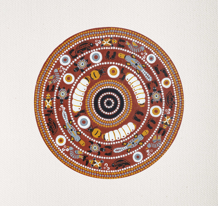 Bulurru Aboriginal Art Canvas Print Unstretched - Child's Dreaming By Julie Paige