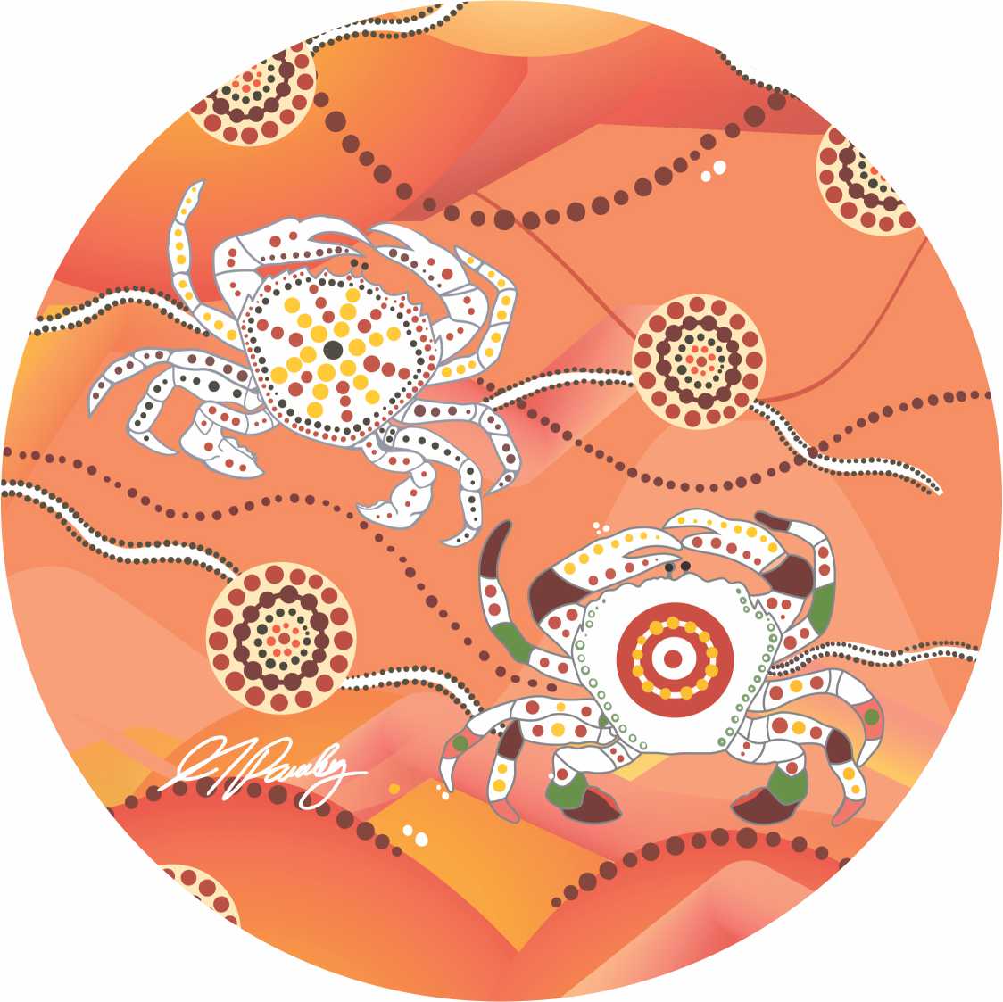 Aboriginal Ceramic Coasters By Alisha Pawley