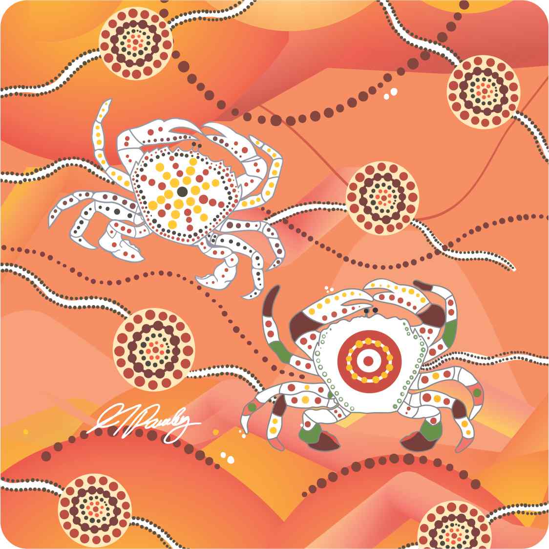 Aboriginal Ceramic Coasters By Alisha Pawley