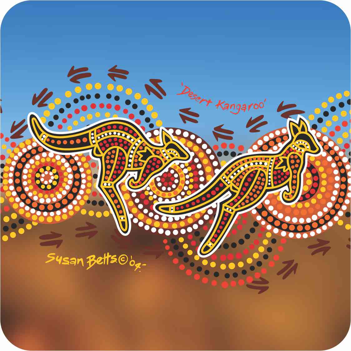 Aboriginal Ceramic Coasters By Susan Betts
