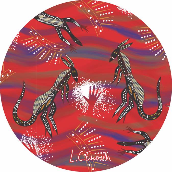 Aboriginal Ceramic Coasters By Louis Enoch