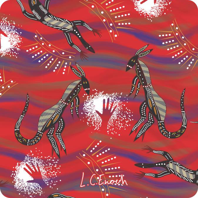 Aboriginal Ceramic Coasters By Louis Enoch