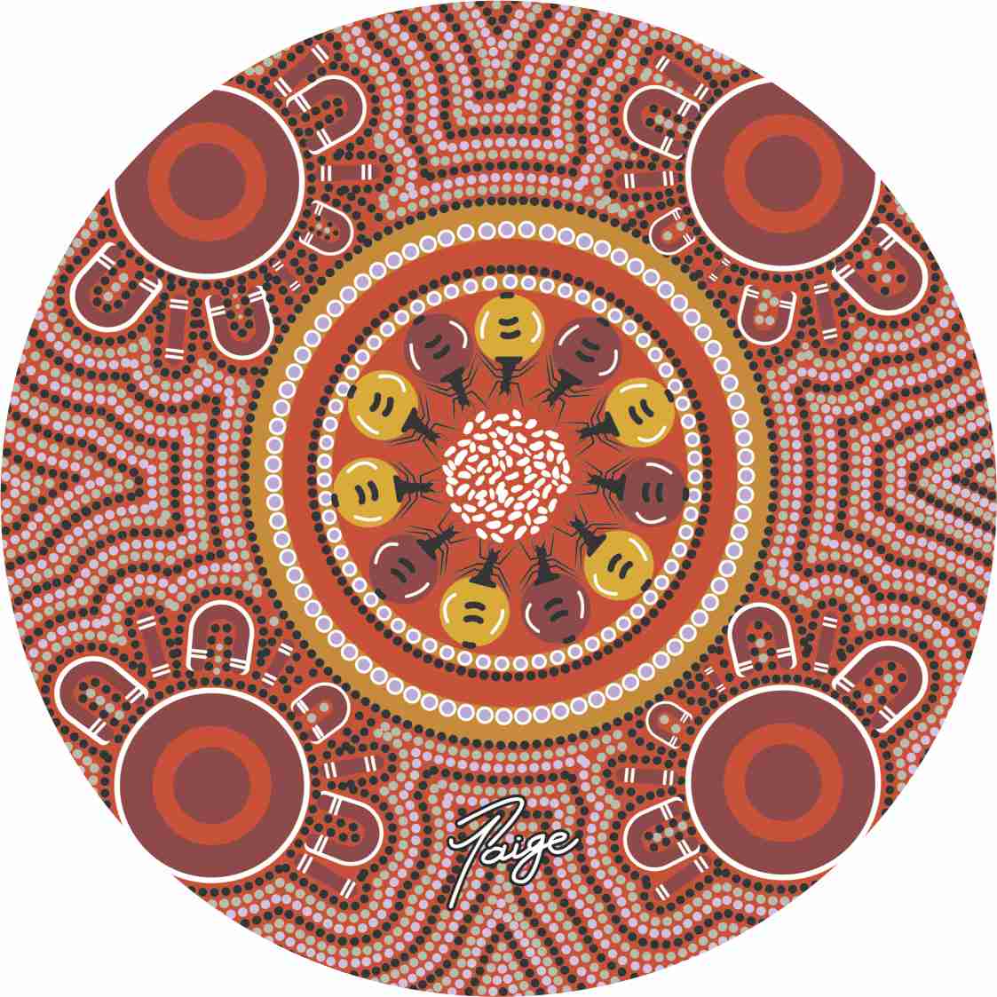 Aboriginal Ceramic Coasters By Tanita Paige