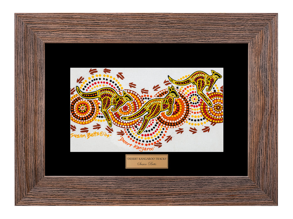 Bulurru Aboriginal Art Canvas Print Unstretched - Desert Kangaroo Tracks By Susan Betts