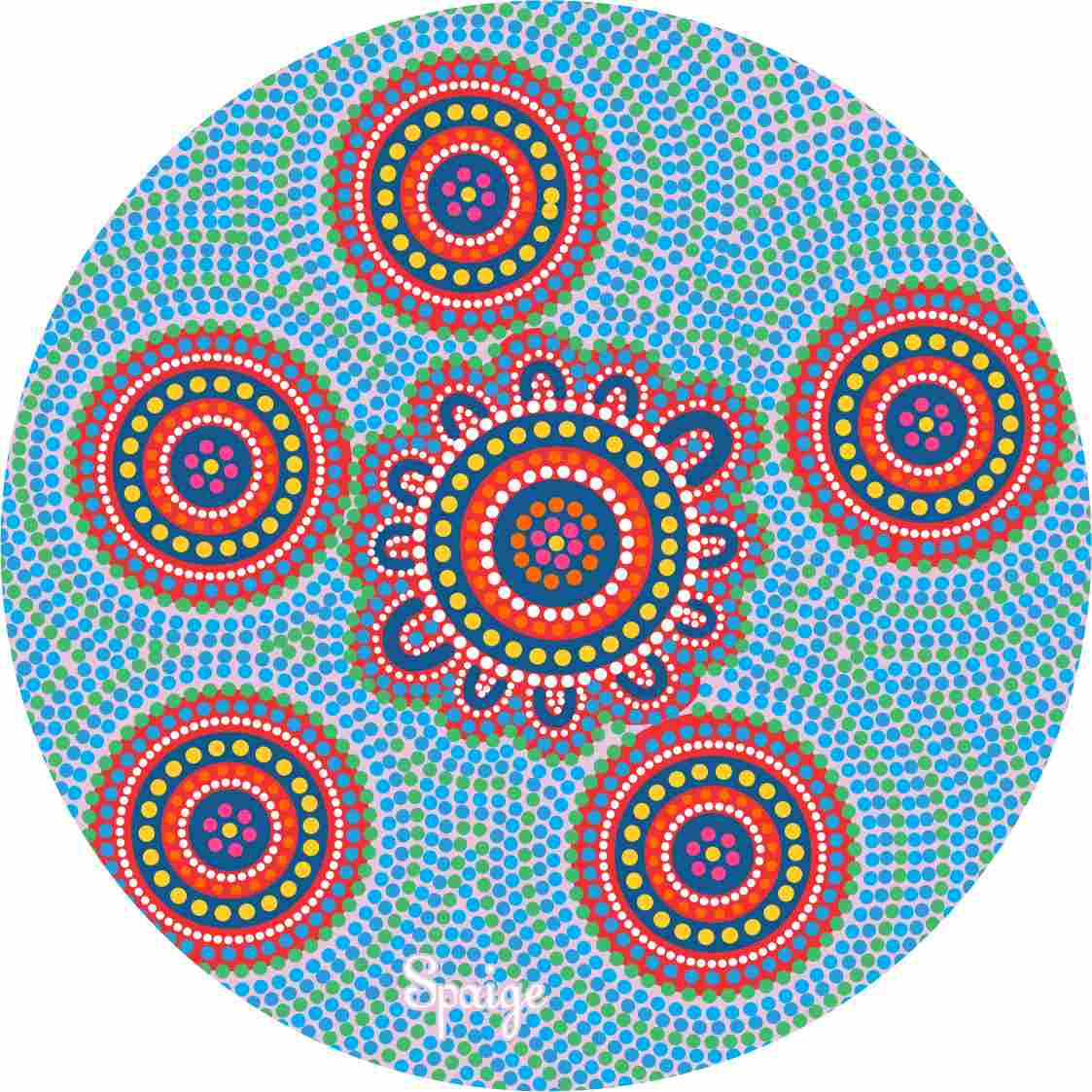 Aboriginal Ceramic Coasters - Family Tree By Shanara Paige