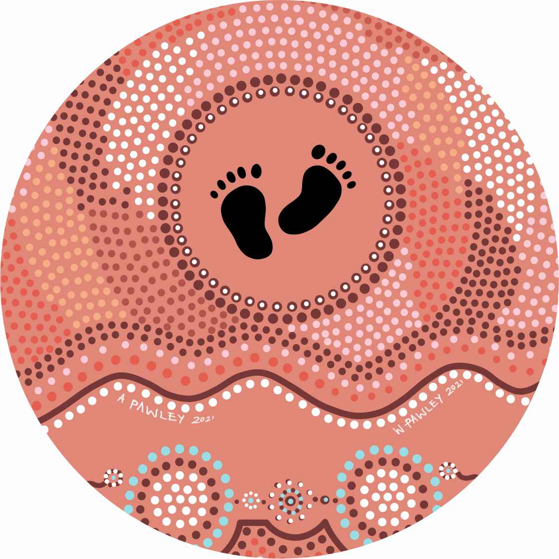 Aboriginal Ceramic Coasters By Alisha Pawley