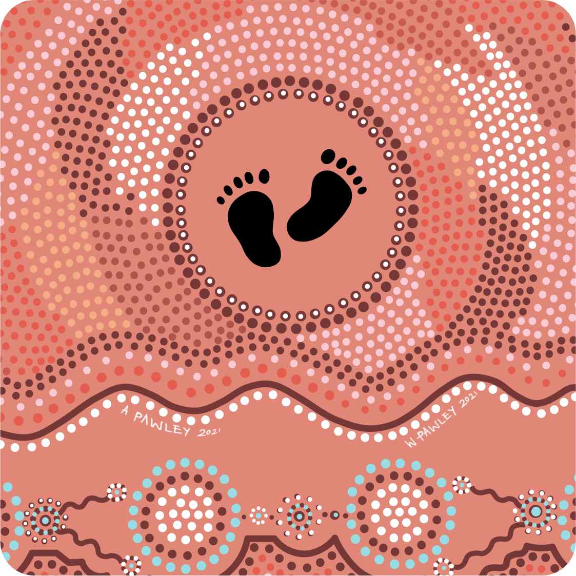 Aboriginal Ceramic Coasters By Alisha Pawley