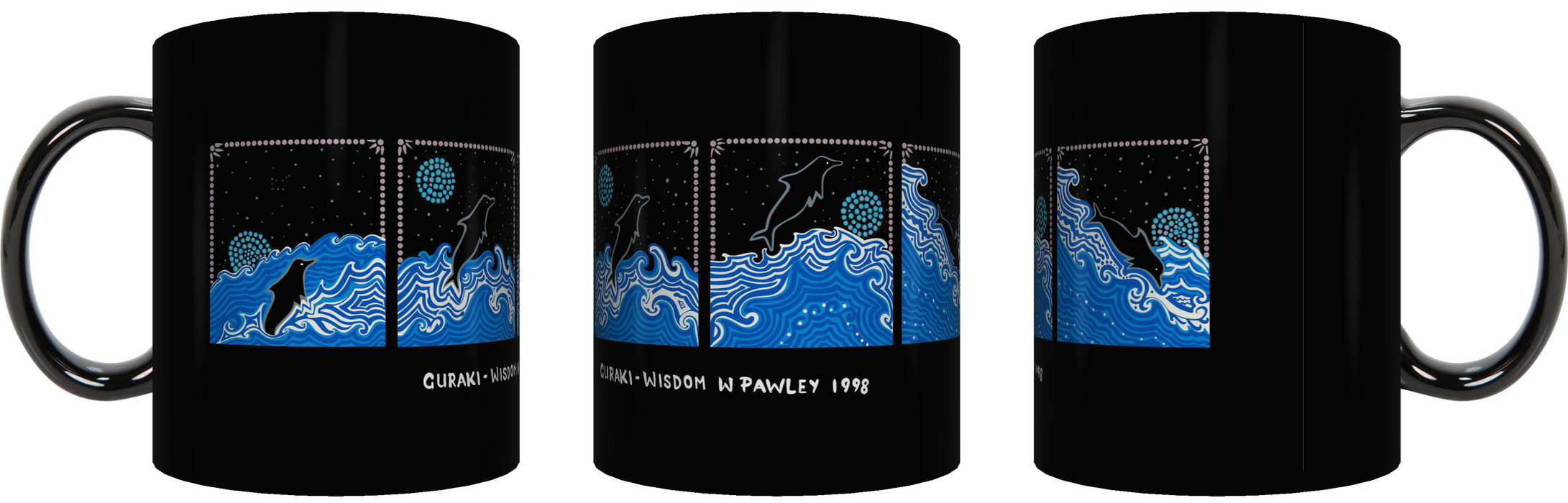 Wendy Pawley Design Black Mug in Gift Box