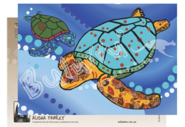 Bulurru 3D Postcard By Alisha Pawley - Turtles