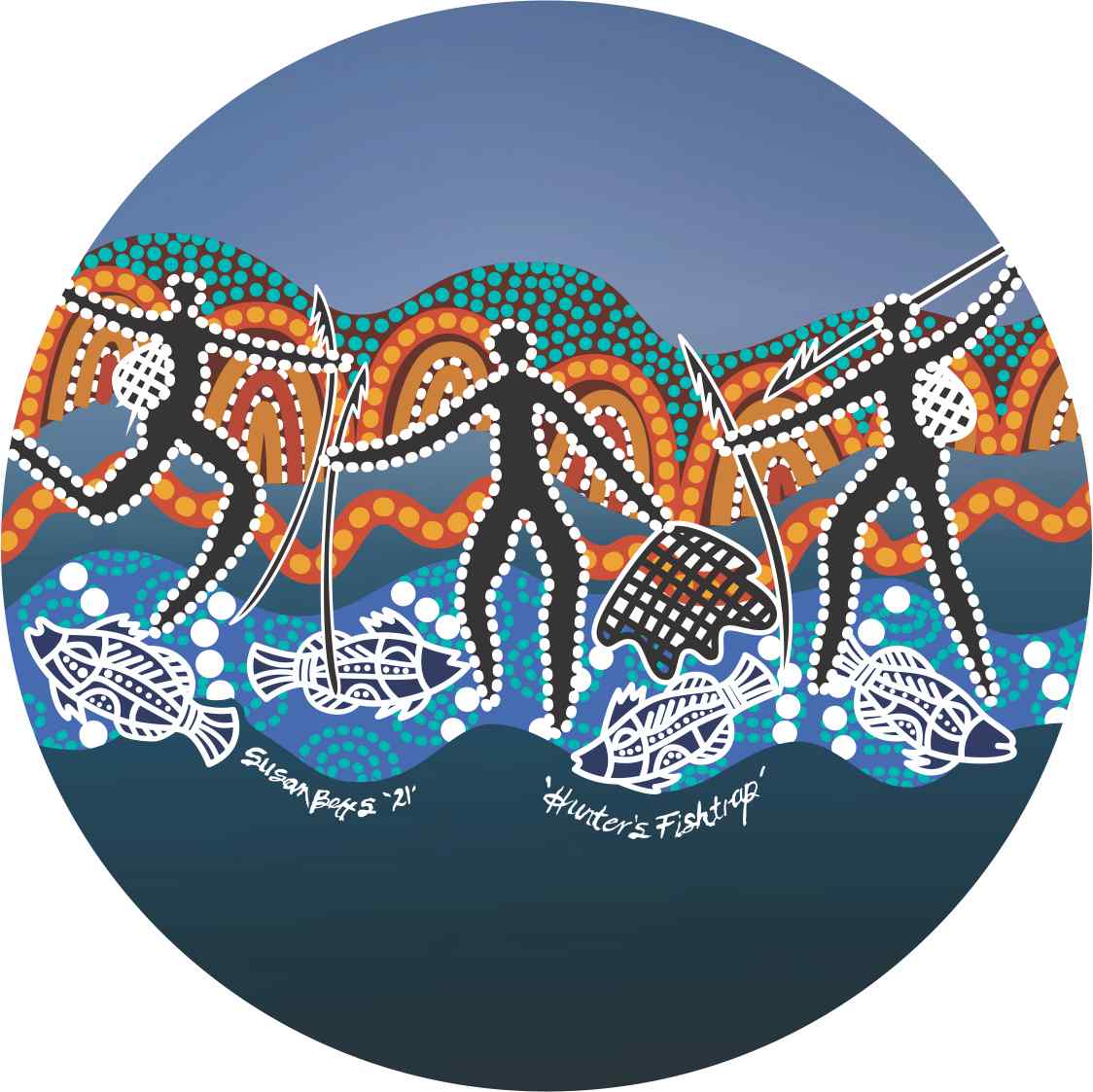 Aboriginal Ceramic Coasters By Susan Betts