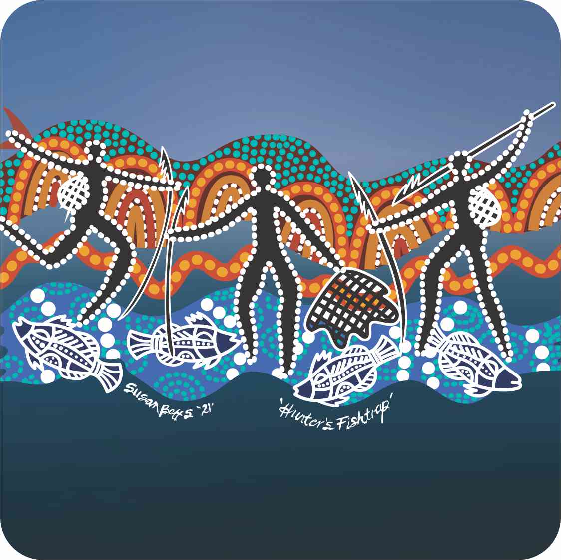 Aboriginal Ceramic Coasters By Susan Betts