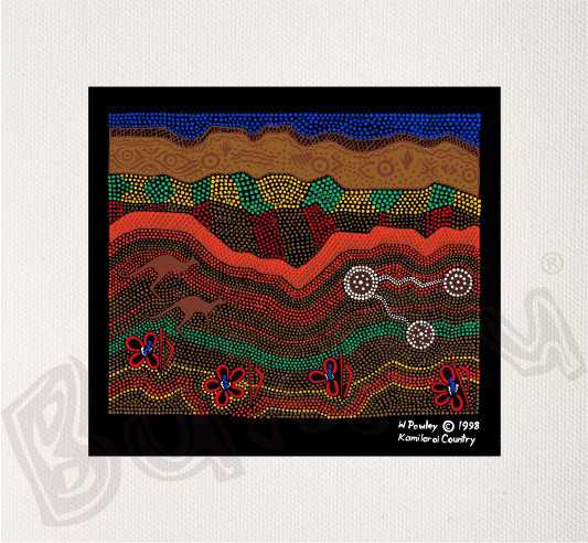 Bulurru Aboriginal Art Canvas Print Unstretched - Kamilaroi Country By Wendy Pawley