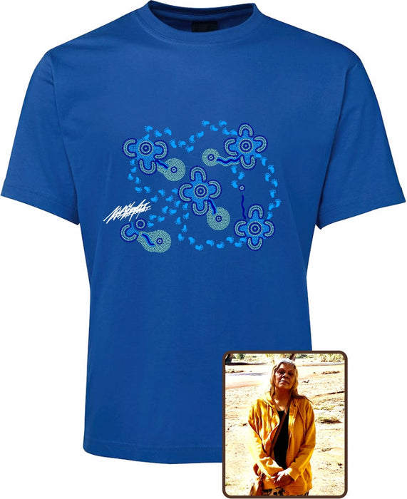T Shirt Kids Regular Fit - Karen Taylor, On Walkabout Blue Design