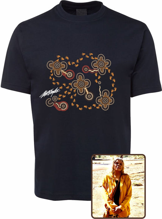 T Shirt Kids Regular Fit - Karen Taylor, On Walkabout Ochre Design