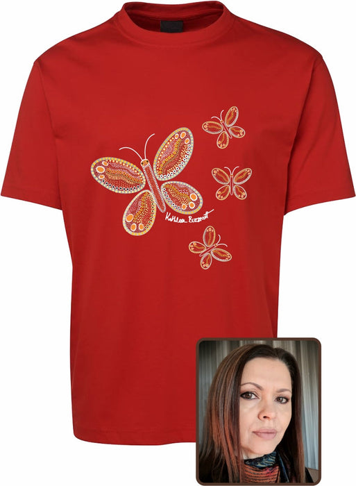T Shirt ADULT Regular Fit - Kathleen Buzzacott, Butterflies Design