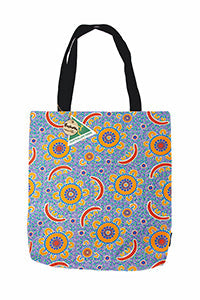 Family Camping Cotton Tote Bag Large