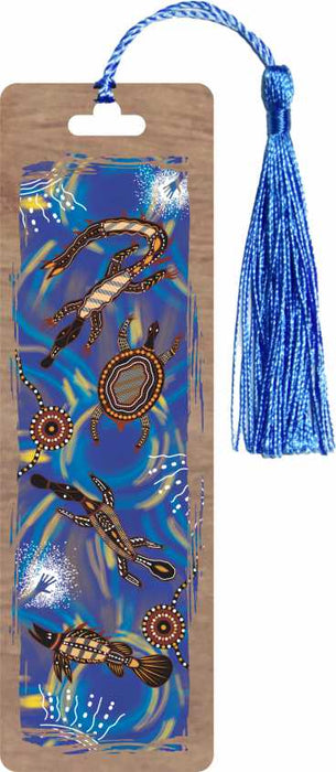 NEW - Aboriginal Design Bookmarks With Tassel
