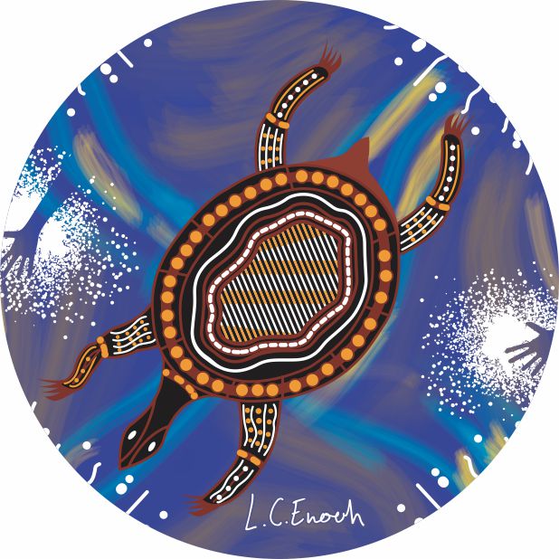 Aboriginal Ceramic Coasters By Louis Enoch