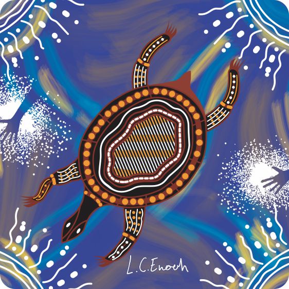 Aboriginal Ceramic Coasters By Louis Enoch