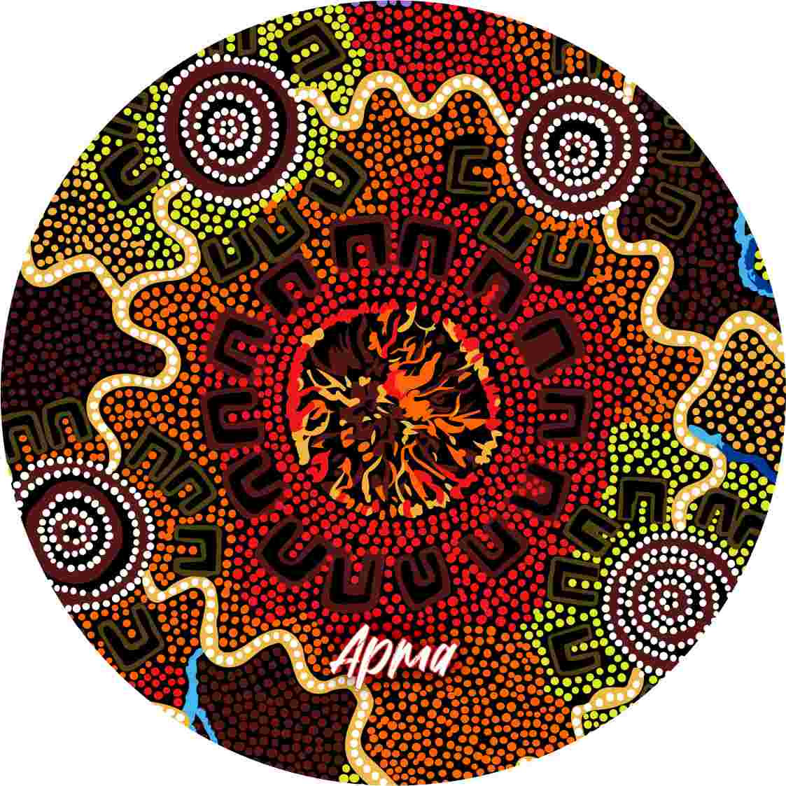 Aboriginal Ceramic Coasters By Merryn Apma