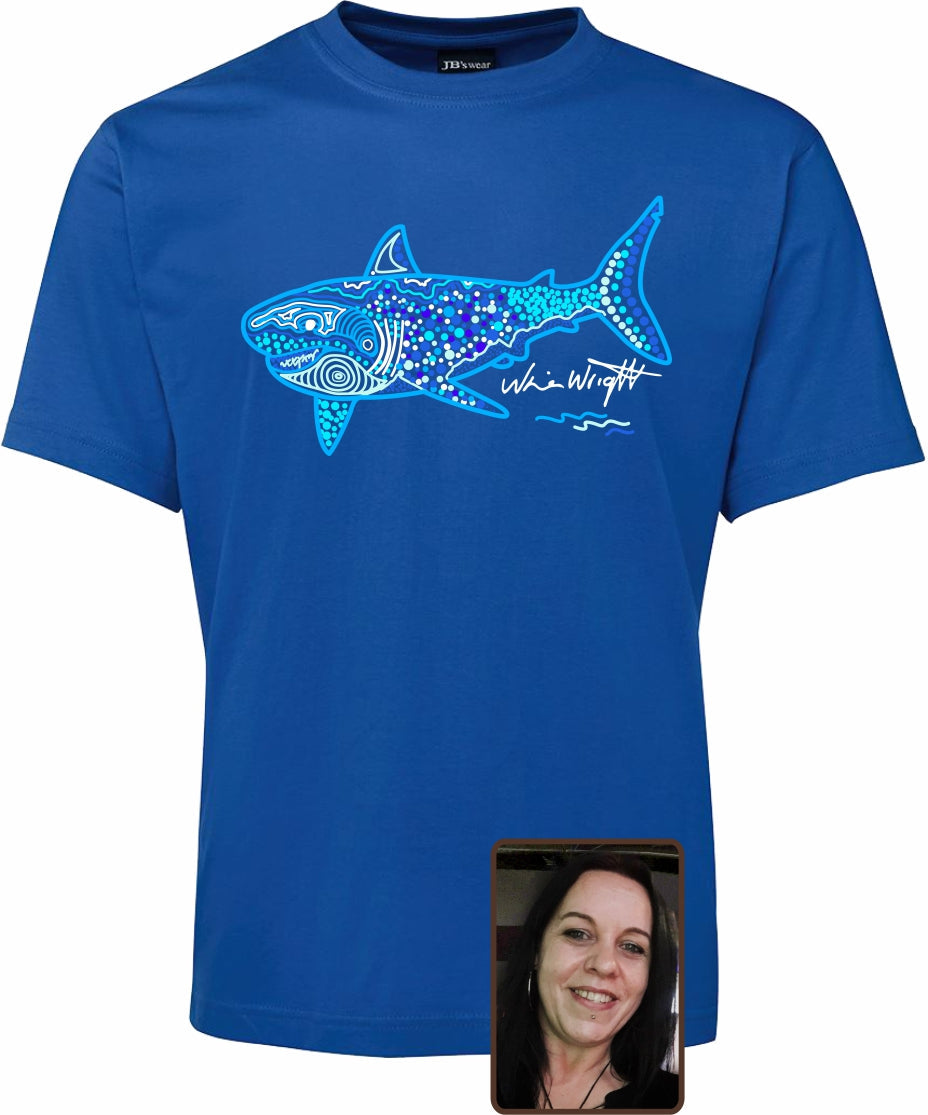 T Shirt ADULT Regular Fit - Nina Wright, Widhadha (shark) Design