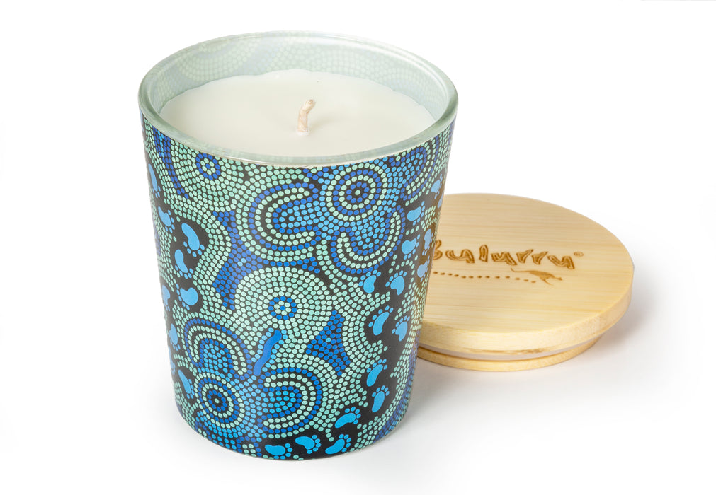 Bulurru Soy Candle On Walkabout Blue Lime & Coconut