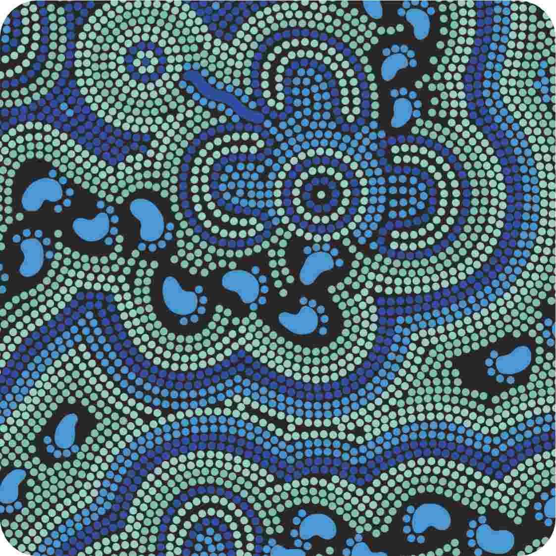 Aboriginal Ceramic Coasters By Karen Taylor