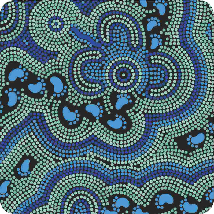 Aboriginal Ceramic Coasters - Set of 4