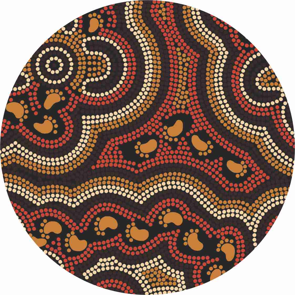 Aboriginal Ceramic Coasters By Karen Taylor