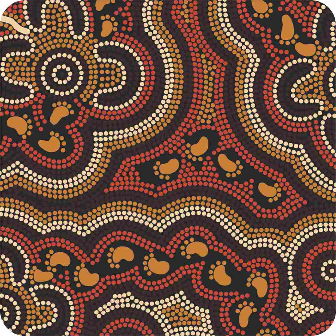 Aboriginal Ceramic Coasters By Karen Taylor