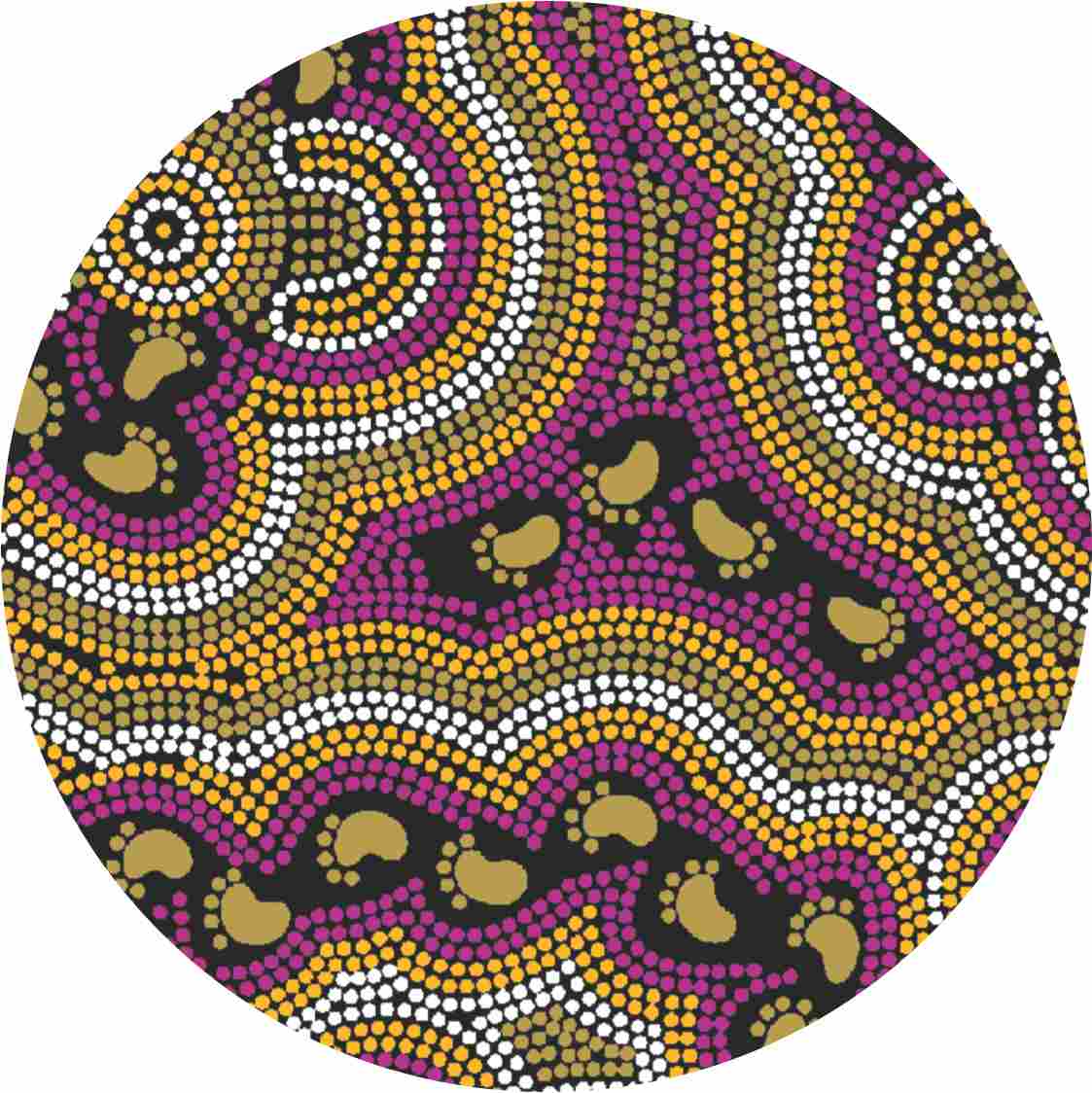 Aboriginal Ceramic Coasters By Karen Taylor