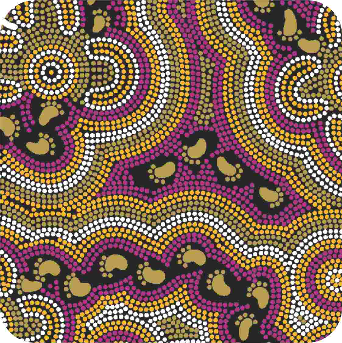 Aboriginal Ceramic Coasters By Karen Taylor