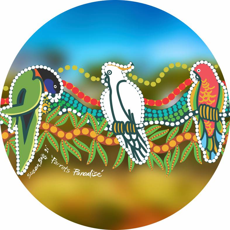 Aboriginal Ceramic Coasters By Susan Betts