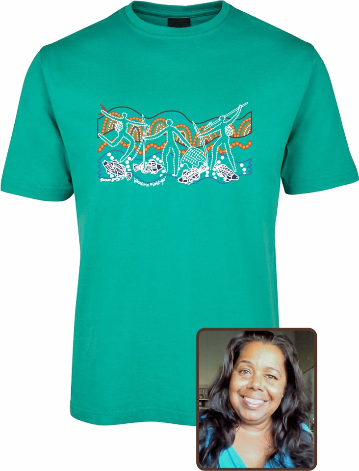 T Shirt ADULT Regular Fit - Susan Betts, Parrots Paradise Design