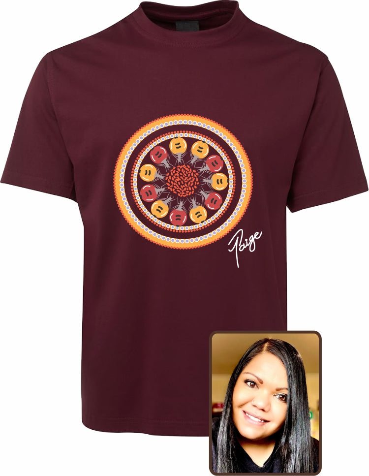 T Shirt ADULT Regular Fit - Tanita Paige, Digging for Tjala (Honey Ants) Design
