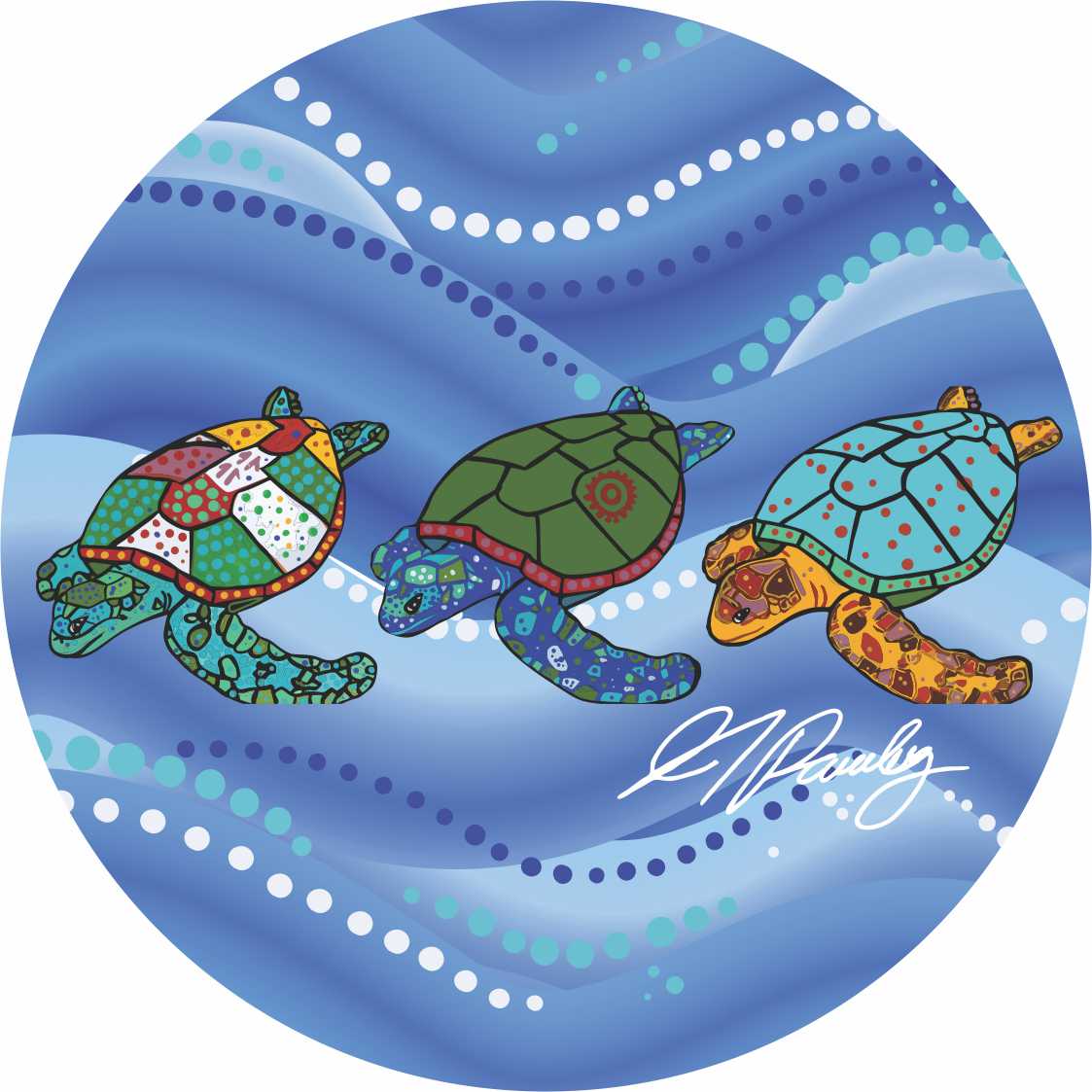 Aboriginal Ceramic Coasters By Alisha Pawley