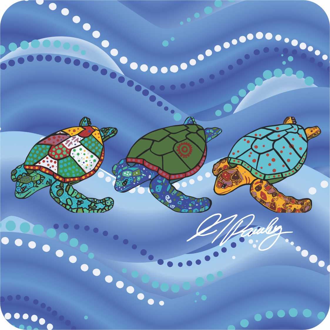 Aboriginal Ceramic Coasters By Alisha Pawley