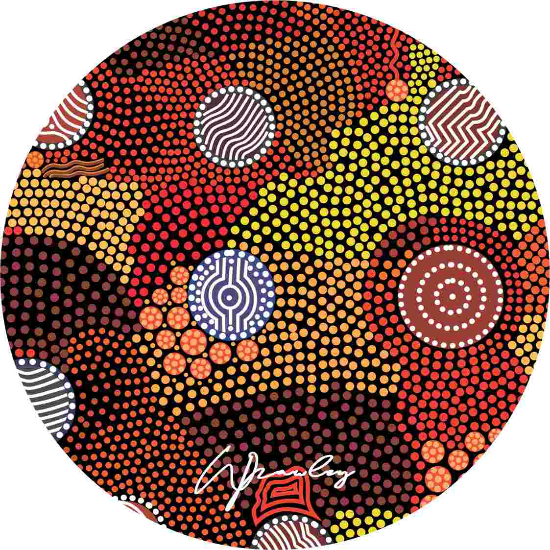 Aboriginal Ceramic Coasters By Wendy Pawley