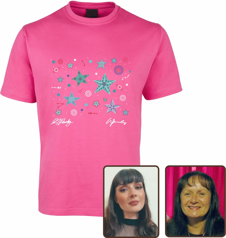 T Shirt ADULT Regular Fit - Wendy and Alisha Pawley, Dreamtime Stars Design