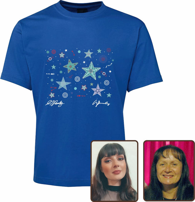 T Shirt ADULT Regular Fit - Wendy and Alisha Pawley, Dreamtime Stars Design
